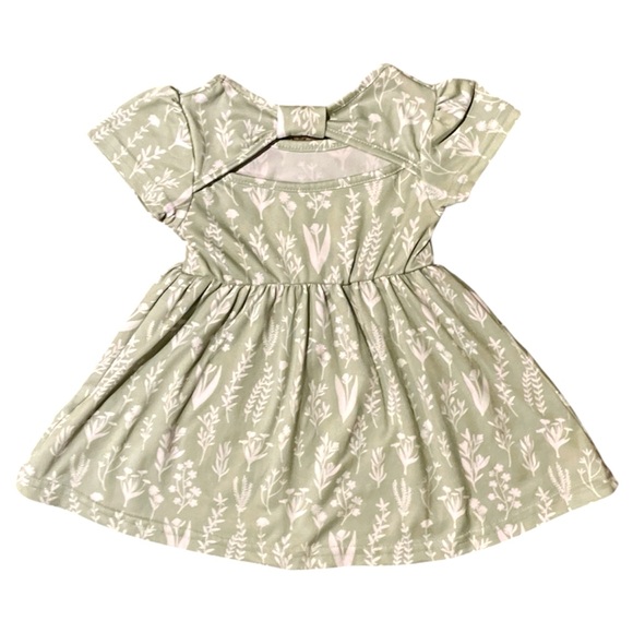 Two Piece Floral Baby Dress with Jean Jacket from Picapino 3-6 Months - Picture 3 of 7